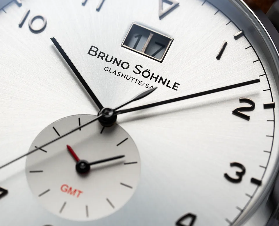 Brunello GMT Detail Zifferblatt Bruno Söhnle Glashütte