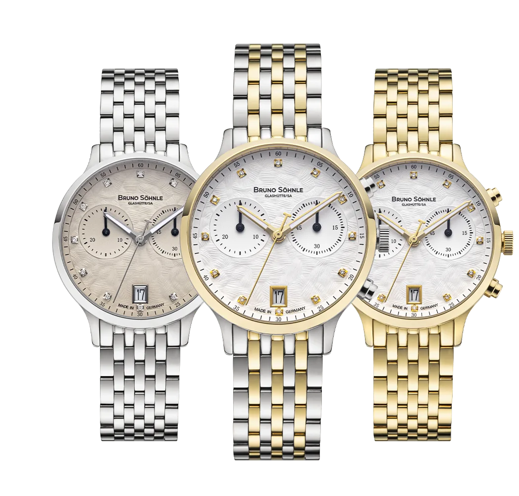 Bologna Damen Chronograph von Bruno Söhnle in drei Farbvariationen