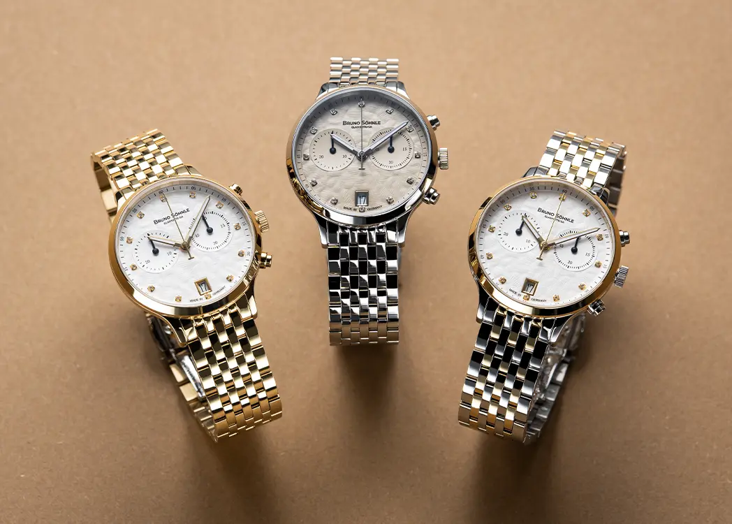 Bologna Damen Chronograph von Bruno Söhnle in drei Farbvariationen